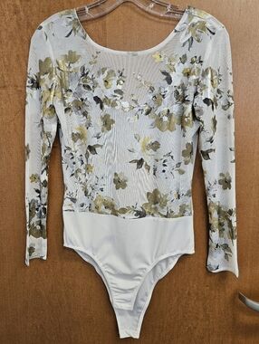 Golden Foil Mesh Bodysuit